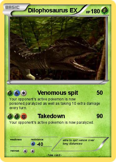 Pokemon Dilophosaurus EX