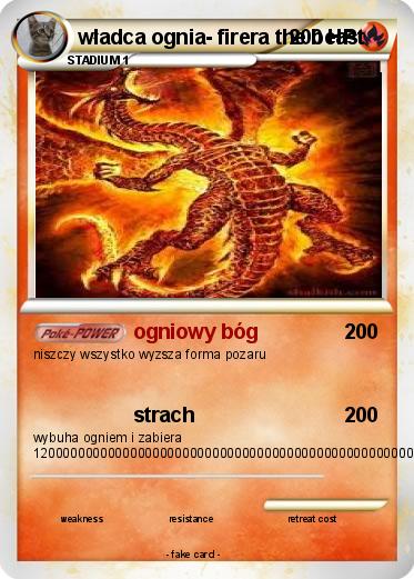 Pokemon władca ognia- firera the beast
