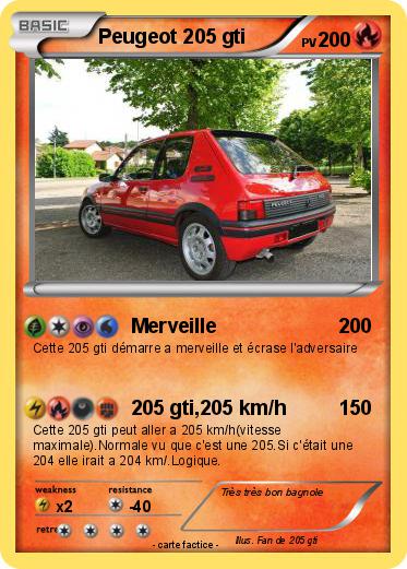 Pokemon Peugeot 205 gti