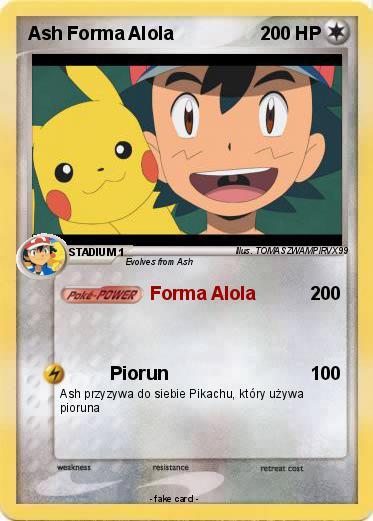 Pokemon Ash Forma Alola