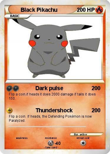 Pokemon Black Pikachu