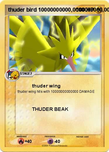 Pokemon thuder bird 10000000000,0000000000,00000000