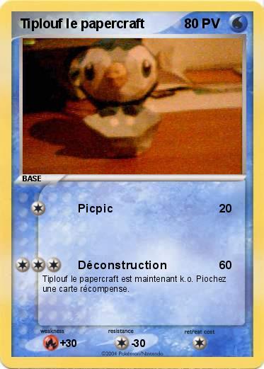 Pokemon Tiplouf le papercraft