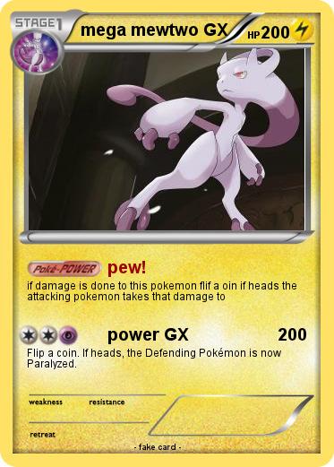 Pokemon mega mewtwo GX