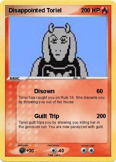 Pokemon Disappointed Toriel