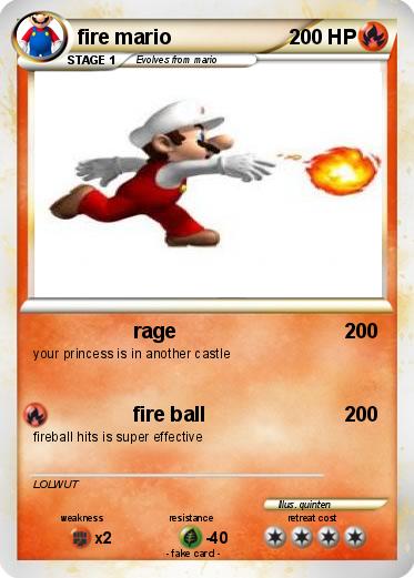 Pokemon fire mario