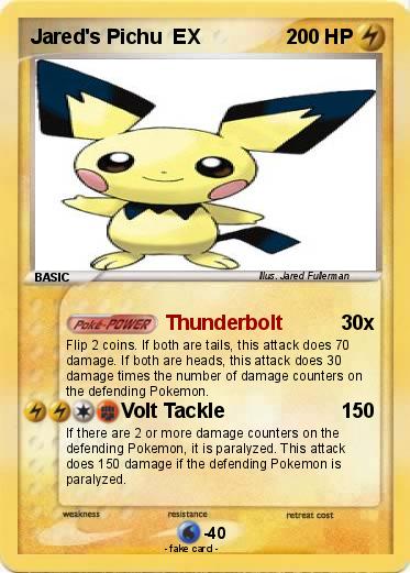 Pokemon Jared's Pichu  EX