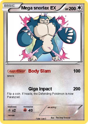 Pokemon Mega snorlax EX
