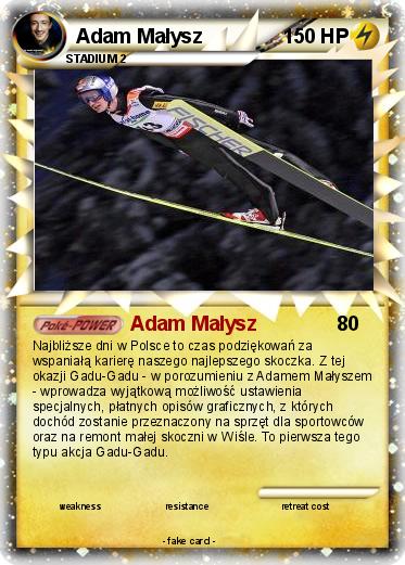 Pokemon Adam Małysz