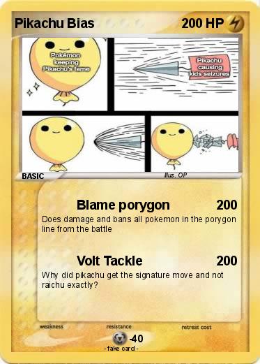 Pokemon Pikachu Bias