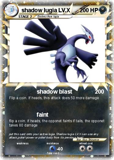 Pokemon shadow lugia LV.X