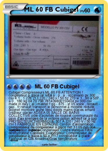 Pokemon ML 60 FB Cubigel