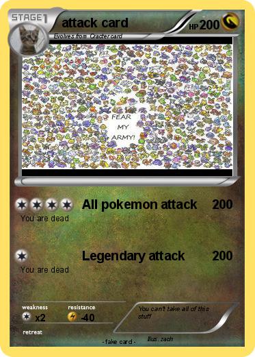 Pokemon attack card