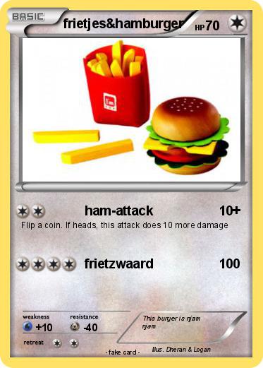 Pokemon frietjes&hamburger