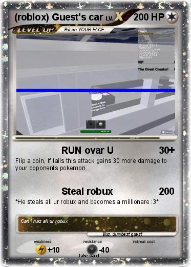 Pokemon (roblox) Guest's car