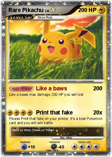 Pokemon Rare Pikachu