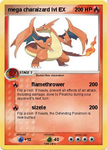 Pokemon mega charaizard lvl EX