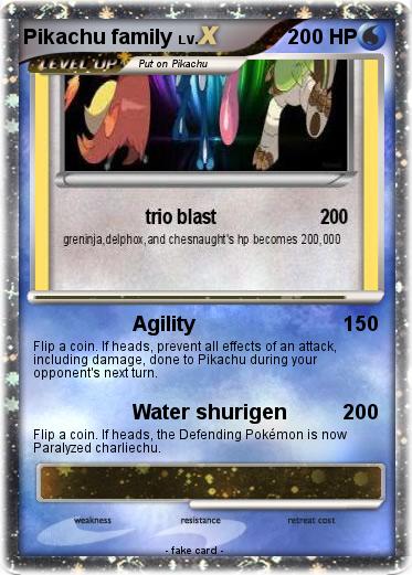 Pokemon Pikachu family