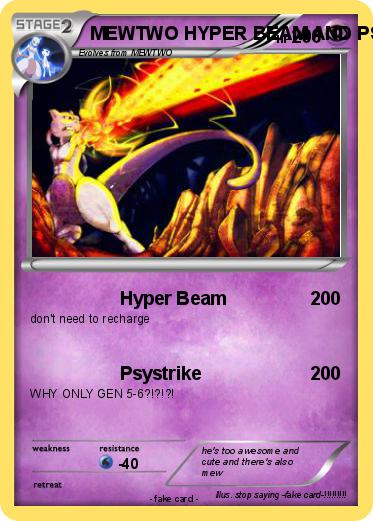 Pokemon MEWTWO HYPER BEAM AND PSYSTRIKE