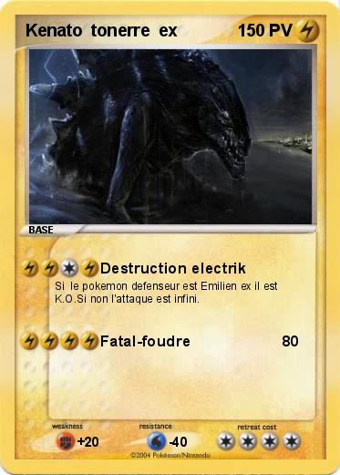 Pokemon Kenato  tonerre  ex