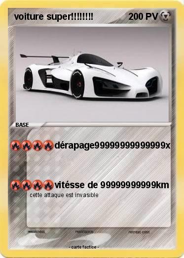 Pokemon voiture super!!!!!!!!