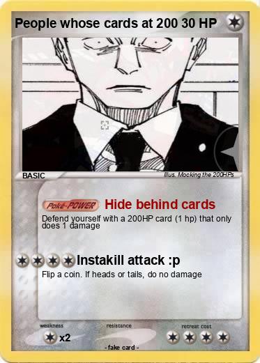 Pokemon People whose cards at 200