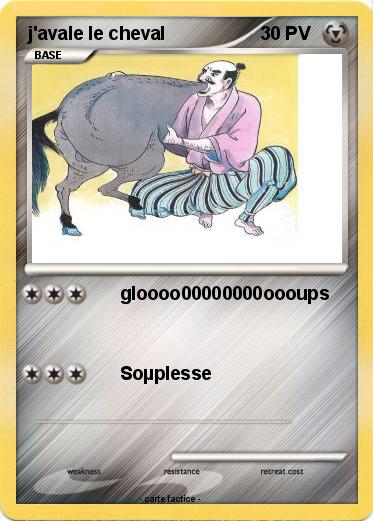 Pokemon j'avale le cheval