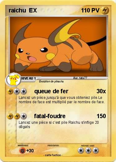 Pokemon raichu  EX