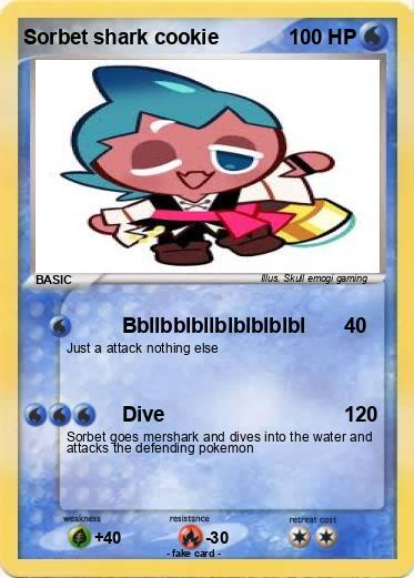 Pokemon Sorbet shark cookie