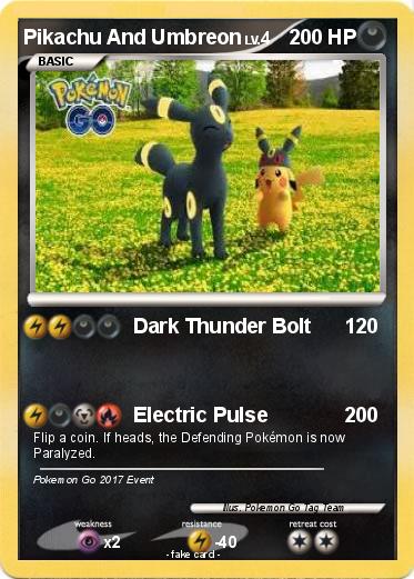 Pokemon Pikachu And Umbreon