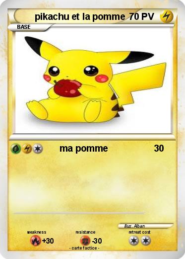Pokemon pikachu et la pomme