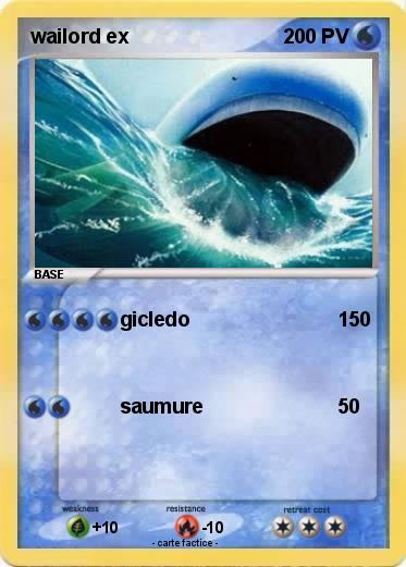 Pokemon wailord ex