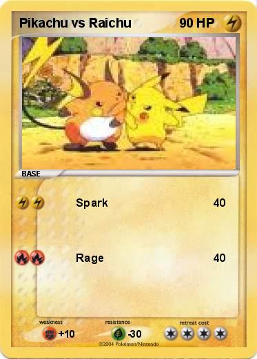 Pokemon Pikachu vs Raichu