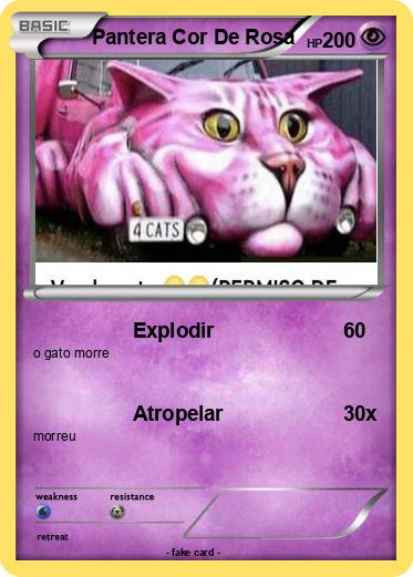 Pokemon Pantera Cor De Rosa