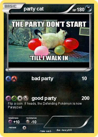 Pokemon party cat