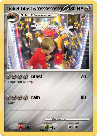 Pokemon ticket blast