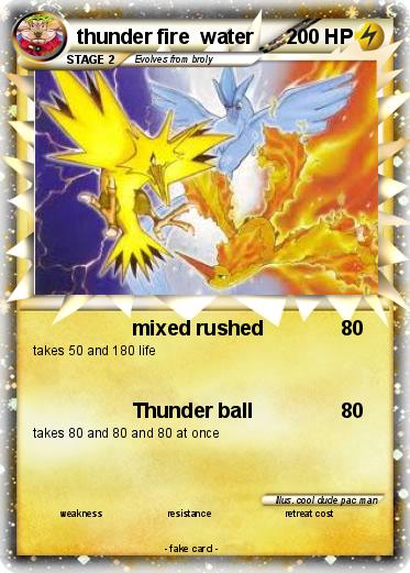 Pokemon thunder fire  water