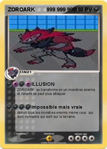 Pokemon ZOROARK        999 999 999