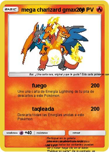 Pokemon mega charizard gmax xy