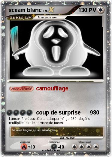 Pokemon sceam blanc