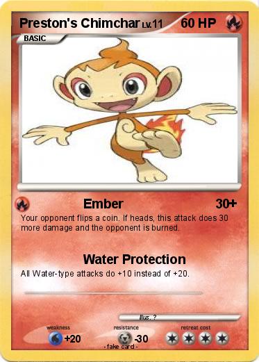 Pokemon Preston's Chimchar