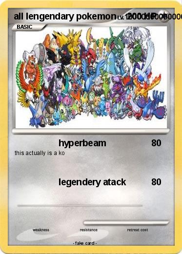 Pokemon all lengendary pokemon