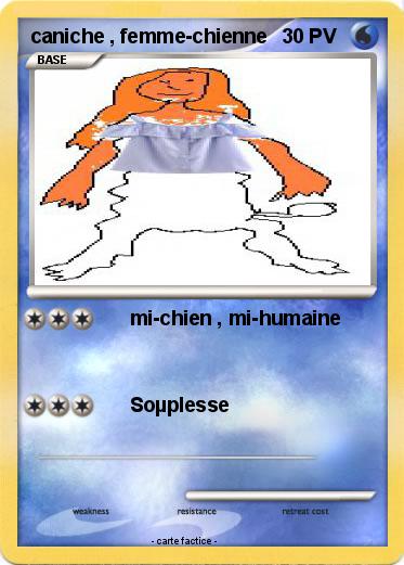 Pokemon caniche , femme-chienne