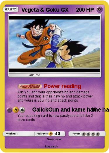 Pokemon Vegeta & Goku GX