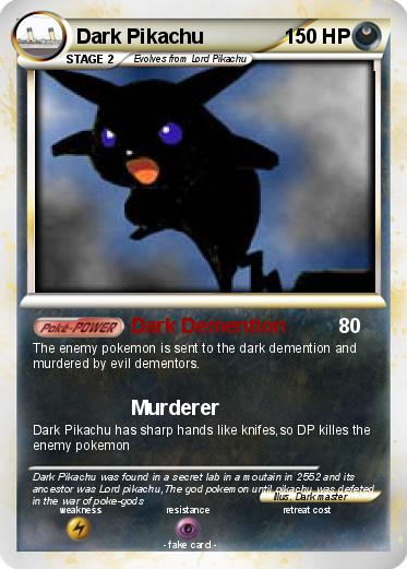 Pokemon Dark Pikachu