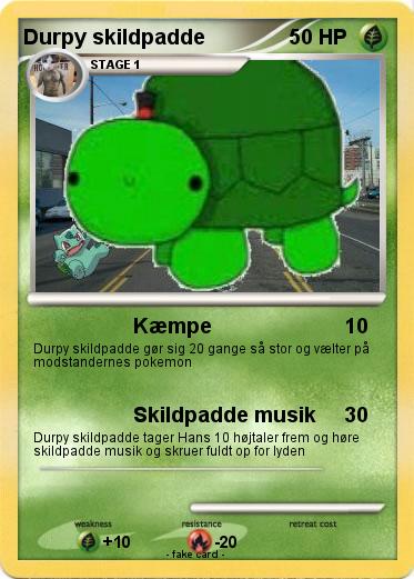 Pokemon Durpy skildpadde