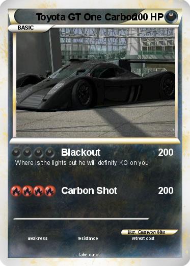 Pokemon Toyota GT One Carbon