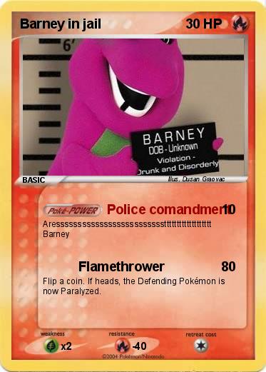 Pokemon Barney in jail