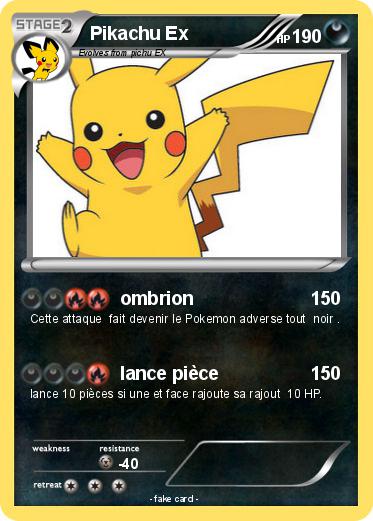 Pokemon Pikachu Ex