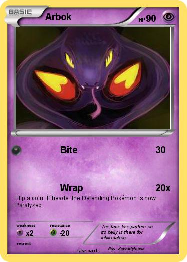 Pokémon Arbok 247 247 - Bite - My Pokemon Card Pokémon Arbok 247 247 - Bite - My Pokemon Card